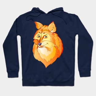 Cute sly foxes head Hoodie